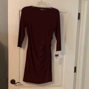 burgundy Ralph Lauren dress